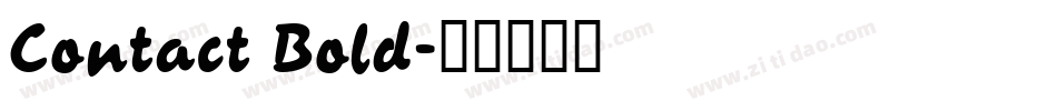 Contact Bold字体转换